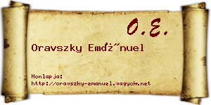 Oravszky Emánuel névjegykártya